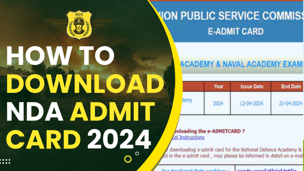 how to download NDA admit card